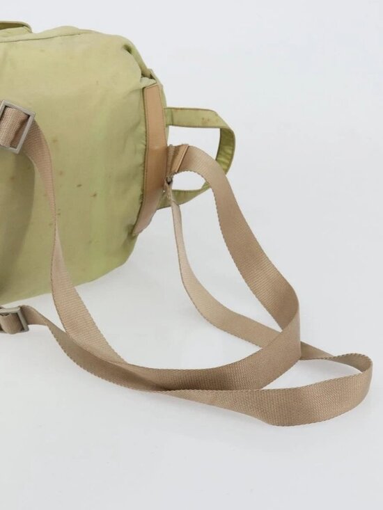 PRADA Backpack Nylon Green Silver Auth 180684 main image 13